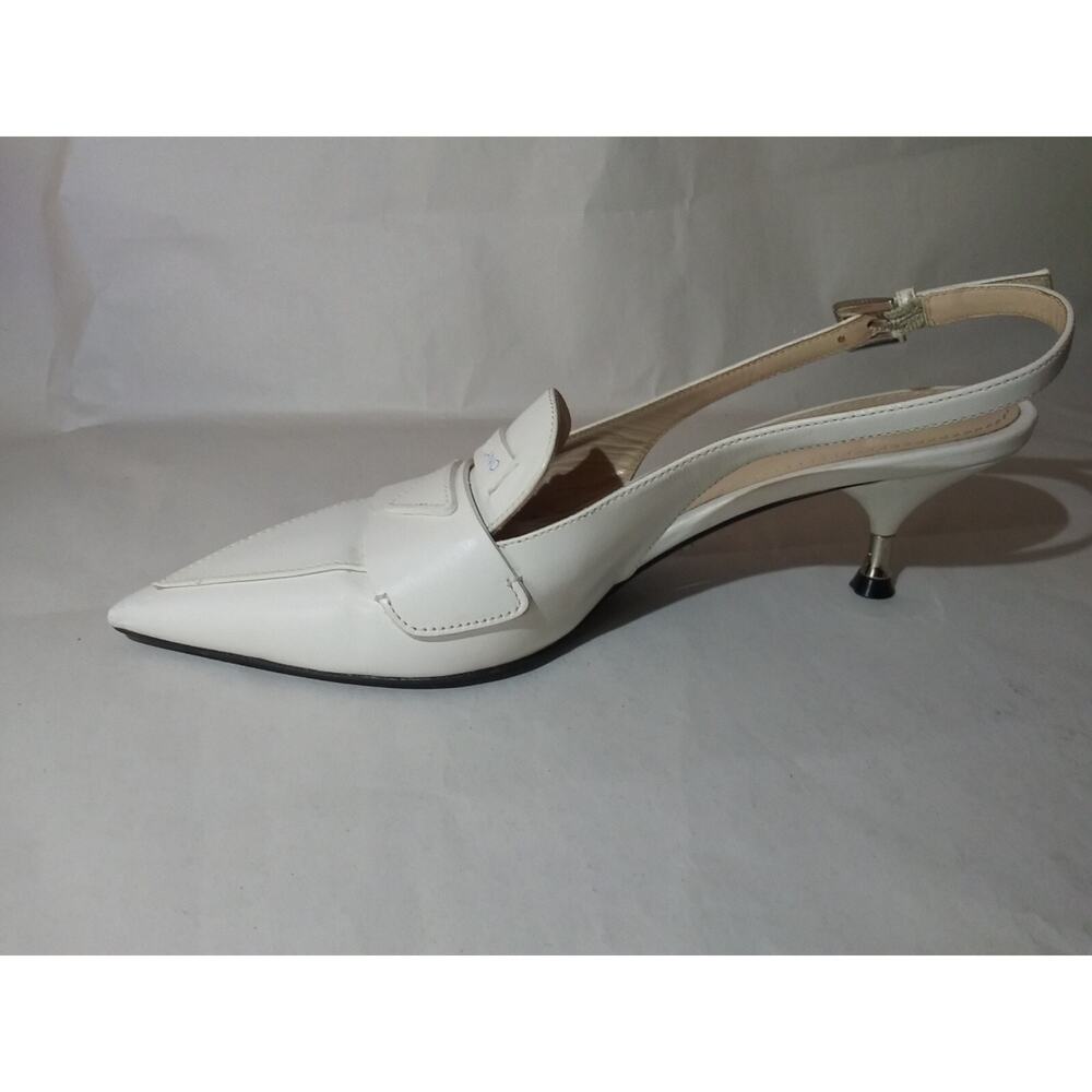 Prada vestiaire Collection Mary Jane Leather Hill Slingback Pumps Size 36 - Picture 3 of 11